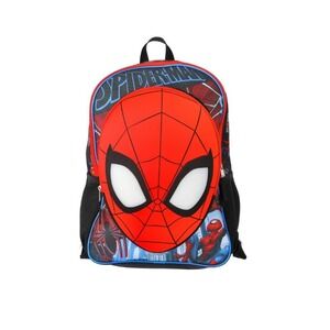 Marvel Spider-Man 17" Light-Up Backpack Kids School Bag Red Black w/ Mask New